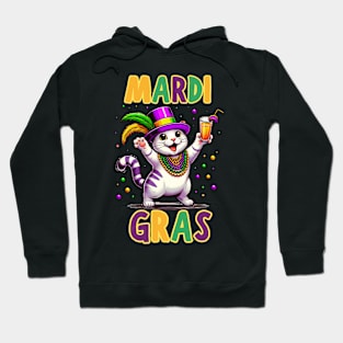 Cats Kitten Kitty Mardi Gras Festival Party Cat Lover Hoodie